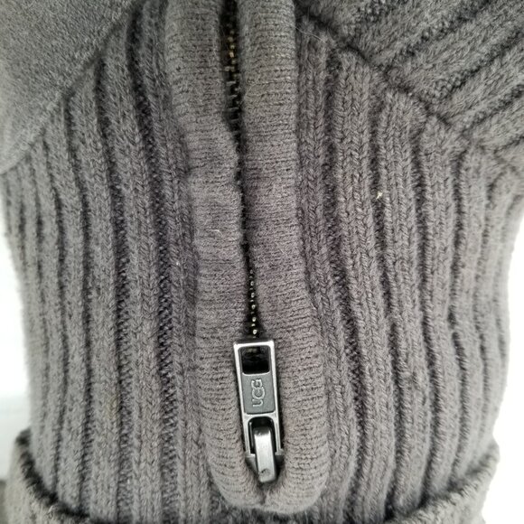 UGG Classic Wool Blend Gray Knit Suede Boots Sz 10 Spell Out 1105709 7" Shaft - Picture 9 of 12